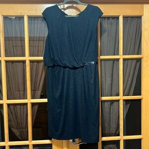 Adrianna Papell Sleeveless Dark Grey Women's Dress Size 14